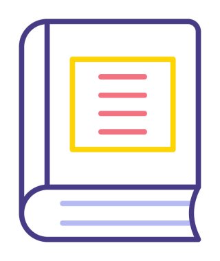 Kitap. Web simgesi basit illüstrasyon