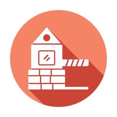 Askeri Bariyer simgesinin vektör çizimi 