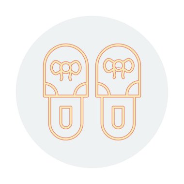 Basit Terlik simgesi, vektör illüstrasyonu