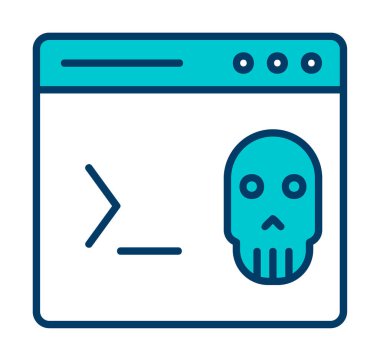 Terminal web simgesi, vektör çizim 