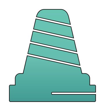 Basit trafik konisi vektör resimleme tasarımı