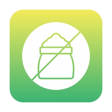 Şeker işareti yok, vektör illüstrasyonu  