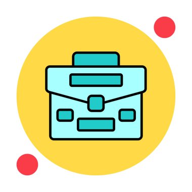 Çanta. Web simgesi basit illüstrasyon  