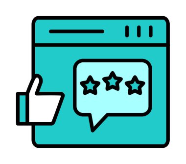 Basit düz geribildirim simgesi vektör illüstrasyon tasarımı