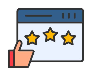 Simge vektör illüstrasyon tasarımını gözden geçir