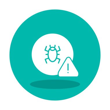 düz CD virüs ikon vektör çizimi