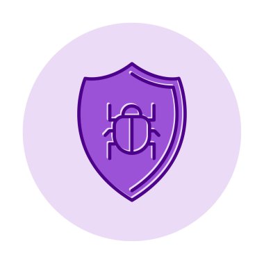 Antivirüs kalkan koruma vektörü çizimi 