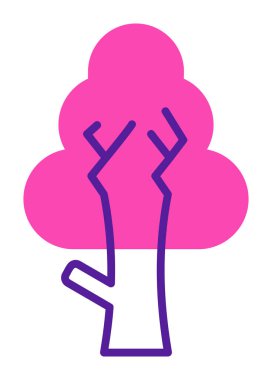 ağaç web simge vektör çizim