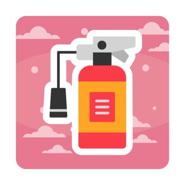 Yangın söndürme simgesinin vektör çizimi                            