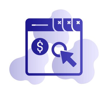 Her Tıklama simgesine Öde, vektör illüstrasyonu