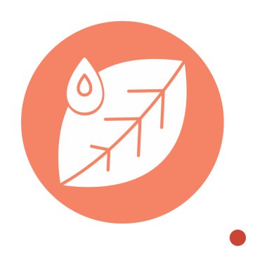 Su damlası ve yaprak simgesinin vektör çizimi