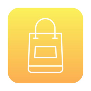 Alışveriş poşeti simgesi, vektör illüstrasyonu basit tasarım