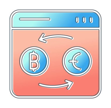 döviz kuru web sitesi vektör simgesi