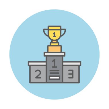 Basit Şampiyon simgesi, vektör illüstrasyonu