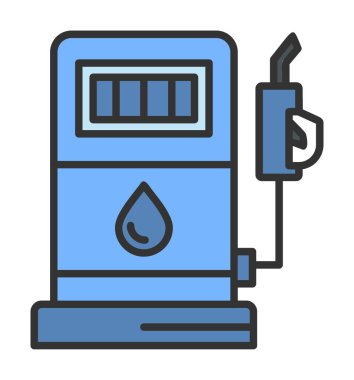 Basit Düz Yakıt ikonu vektör çizimi