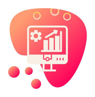 Pazar analiz simgesi vektör illüstrasyonu