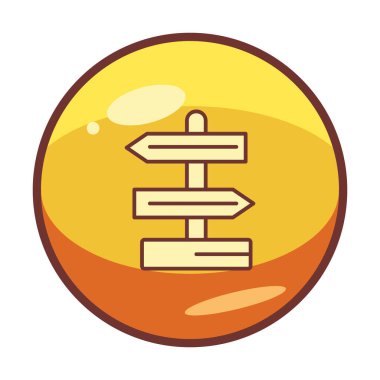 Yön işareti. Web simgesi basit tasarım 