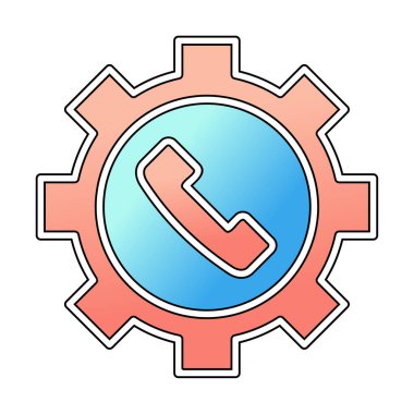 Teknik destek simge vektör çizim                 