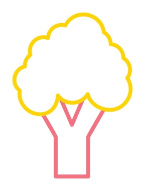 brokoli web simgesi, vektör illüstrasyonu  