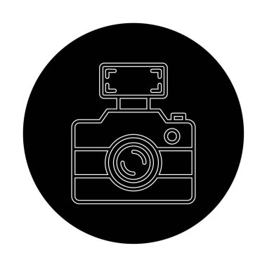 fotoğraf makinesi simgesi, vektör illüstrasyonu