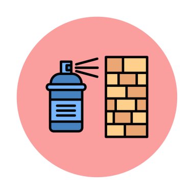 Graffiti web simgesi, vektör illüstrasyonu 