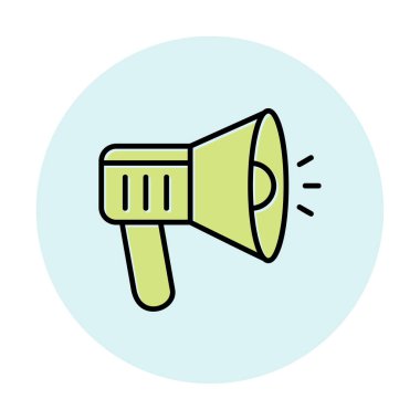 megafon ikonu. Hoparlör vektör illüstrasyonu. düz dizayn