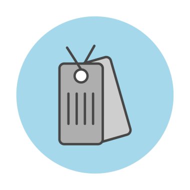 Köpek etiketi vektör simgesi, vektör illüstrasyonu