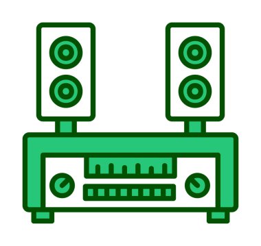 renk çizgisi ses hoparlörleri vektör çizimi 