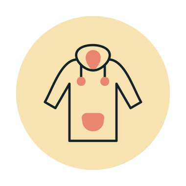 Yağmurluk Web simgesi, vektör illüstrasyonu