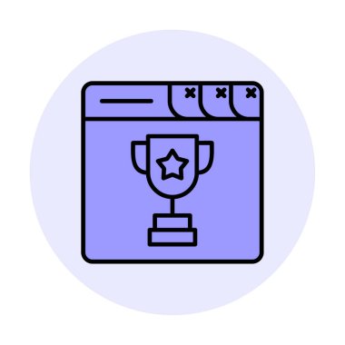 kupa ikonu vektör illüstrasyonu