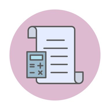 Basit muhasebe simgesi, vektör illüstrasyonu