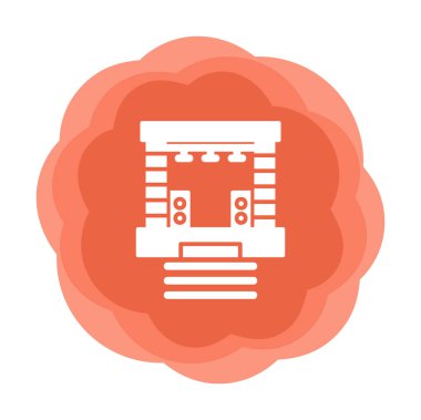 sahne ikonu vektör illüstrasyonu 