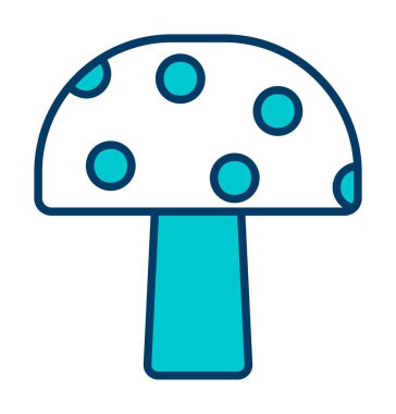 İzole edilmiş arkaplanda mantar simgesi