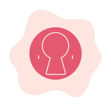 Anahtar deliği vektör çizimi, simge ögesi biçimi              