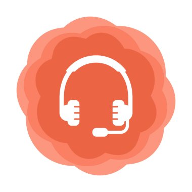 kulaklıklar düz simge, vektör illüstrasyonu