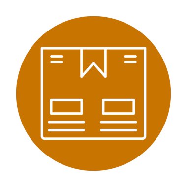 Taşıma Kutusunun vektör illüstrasyonu modern simge                             