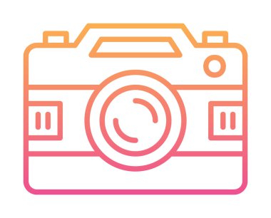 fotoğraf makinesi ikon vektör illüstrasyonu                      