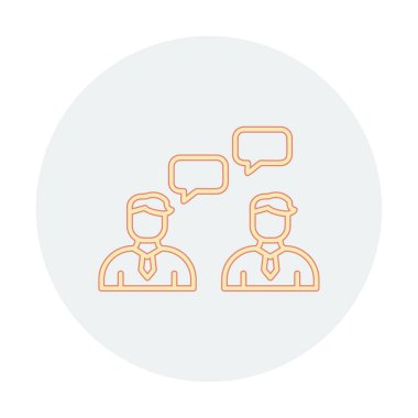 Basit Çalışma İletişim simgesi, vektör illüstrasyonu