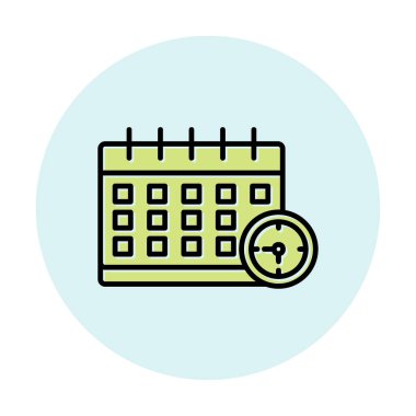 Takvim simgesi. Son teslim tarihi simgesi, vektör illüstrasyon tasarımı