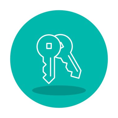 anahtar simgesi. düz dizayn. vektör illüstrasyonu 