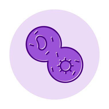 Mitoz web simgesi, vektör illüstrasyonu