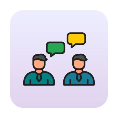 Basit Çalışma İletişim simgesi, vektör illüstrasyonu