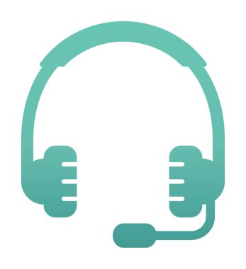 kulaklıklar düz simge, vektör illüstrasyonu