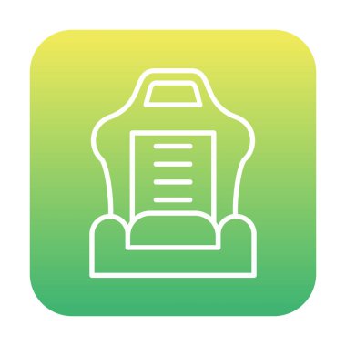 araba koltuğu simgesi, vektör illüstrasyonu 