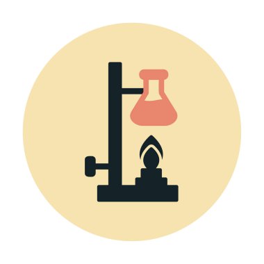 Basit Kimyasal Deney simgesi, vektör çizimi