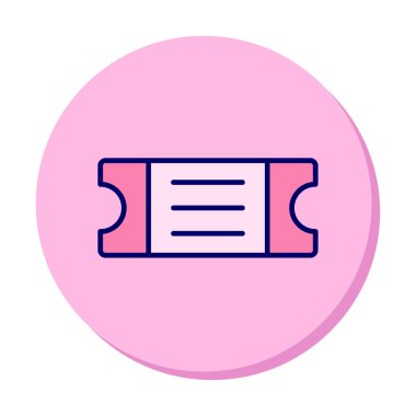 bilet simgesi, vektör illüstrasyonu basit tasarım