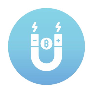 Mıknatıs düz simgesinin vektör çizimi 