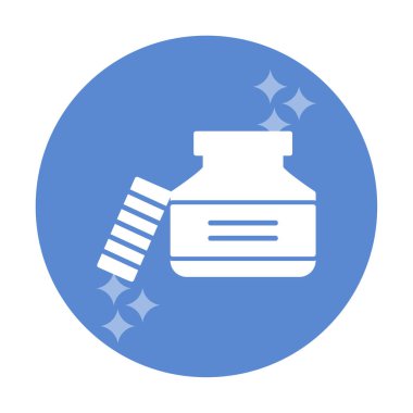 Mürekkep kavanozu simgesinin vektör çizimi 