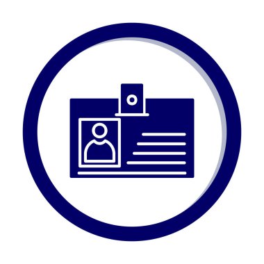 ID kart simgesi vektör illüstrasyonu                                  