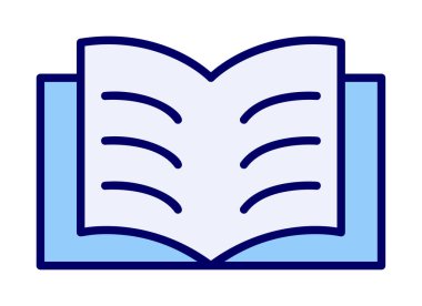 açık kitap simgesi, vektör illüstrasyonu basit tasarım